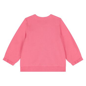 Younger Girls Pink Heart Zip Up Top