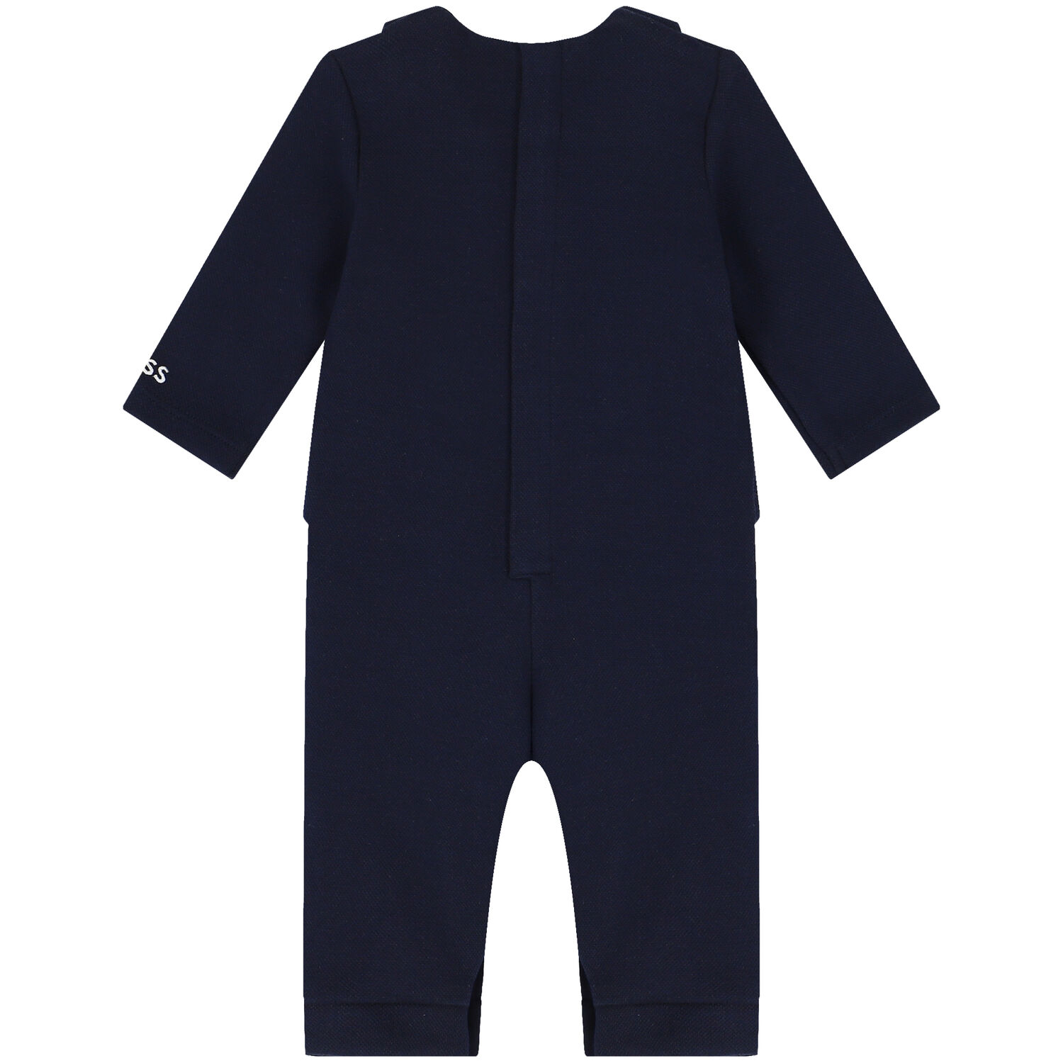 Baby Boys Navy Blue Logo Suit Romper, 1, hi-res