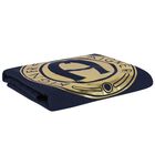 Baby Boys Navy & Gold Logo Blanket, 3, hi-res