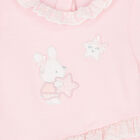 Baby Girls Pink Bunny Romper, 1, hi-res