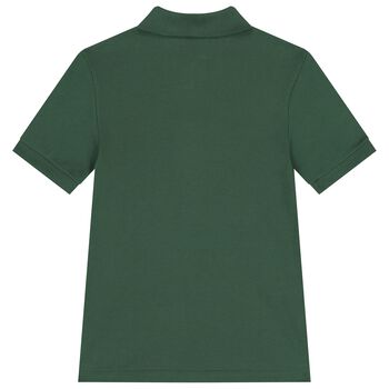 Boys Green Logo Polo Shirt