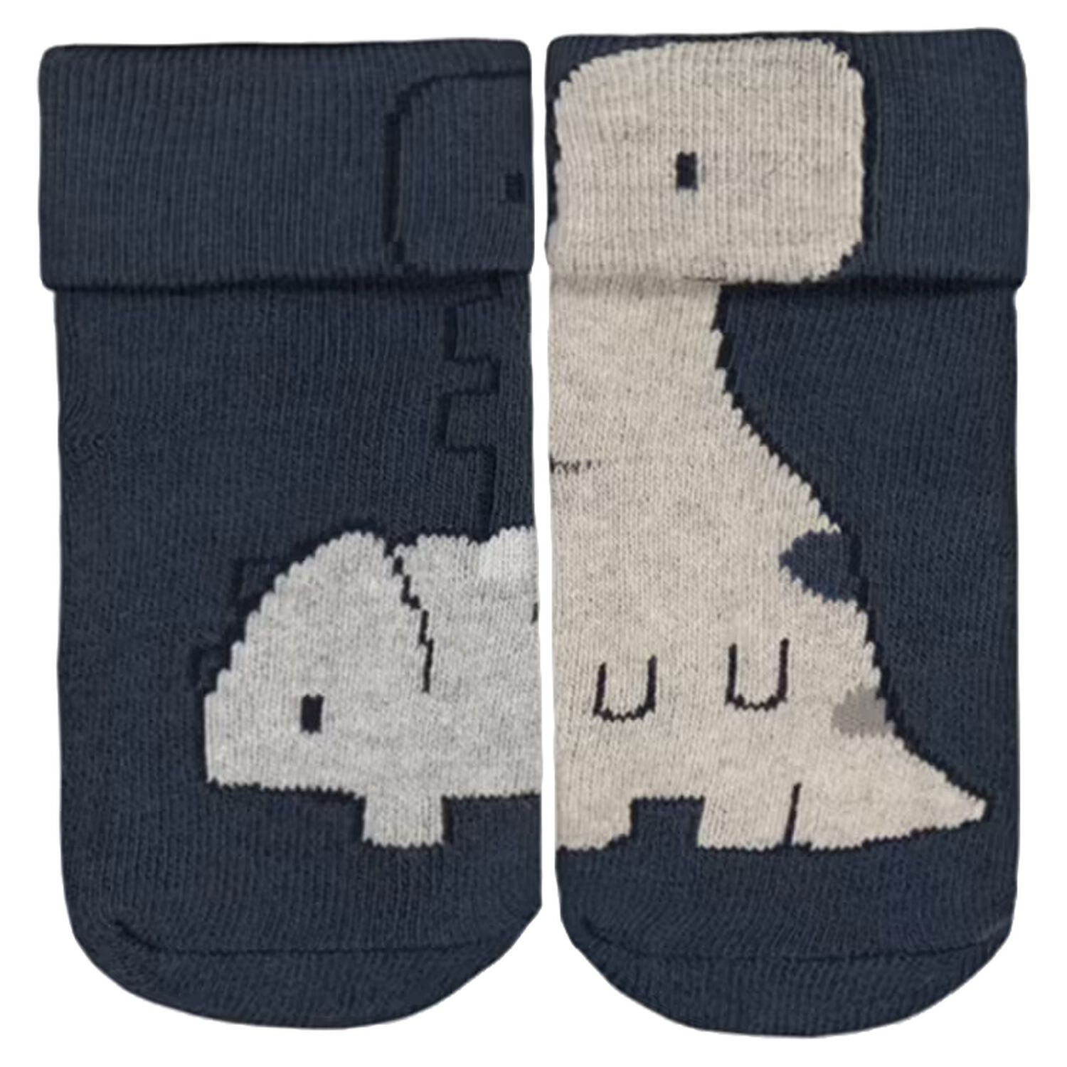 Baby Boys Blue Dinosaur Socks, 1, hi-res