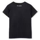 تيشيرت أسود صغير للبنات من ماركة آيكونيك, 1, hi-res