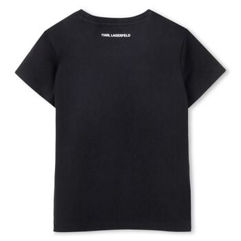 تيشيرت أسود صغير للبنات من ماركة آيكونيك