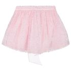 Girls Pink Bow Chiffon Skirt Set, 1, hi-res