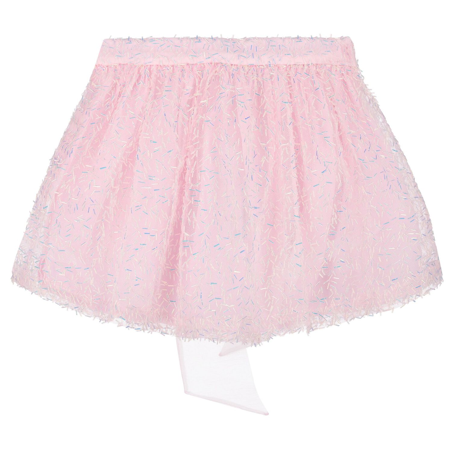 Girls Pink Bow Chiffon Skirt Set, 1, hi-res image number null