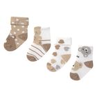 Baby Boys White & Beige Socks ( 4-Pack ), 1, hi-res