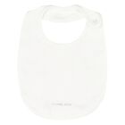 طقم بنات هدايا أفرول بالشعار باللون العاجي والفضي, 1, hi-res