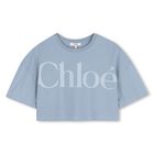 Girls Mini Me Blue Logo T-Shirt, 1, hi-res