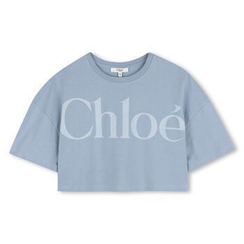Girls Mini Me Blue Logo T-Shirt