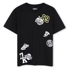 Boys Black Logo T-Shirt, 1, hi-res