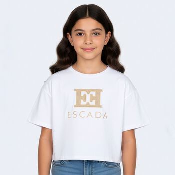 Girls White Logo T-Shirt