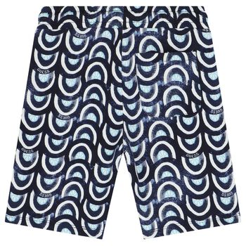 Boys Blue & White Logo Shorts