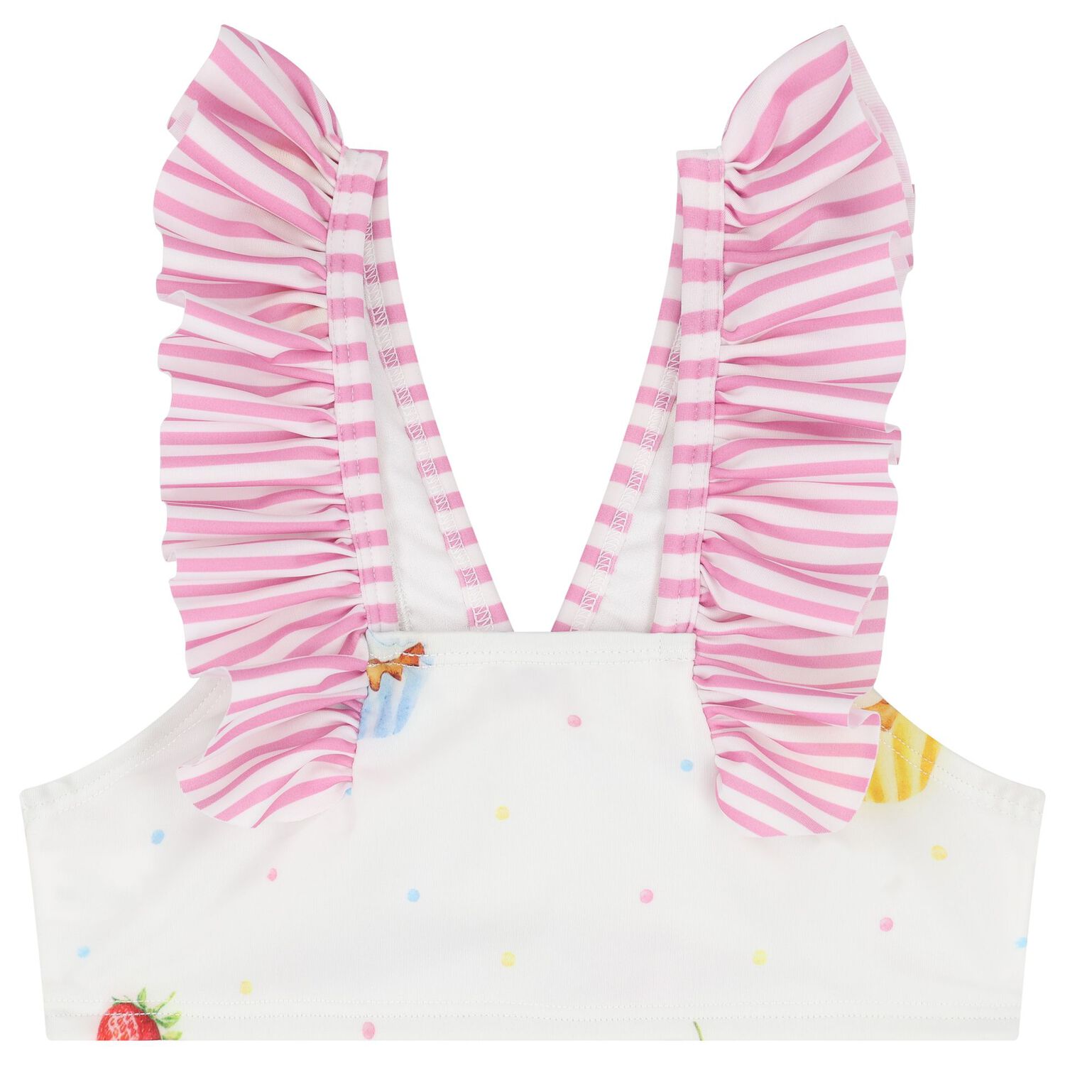 Girls Pink & White Cupcake Bikini, 1, hi-res image number null