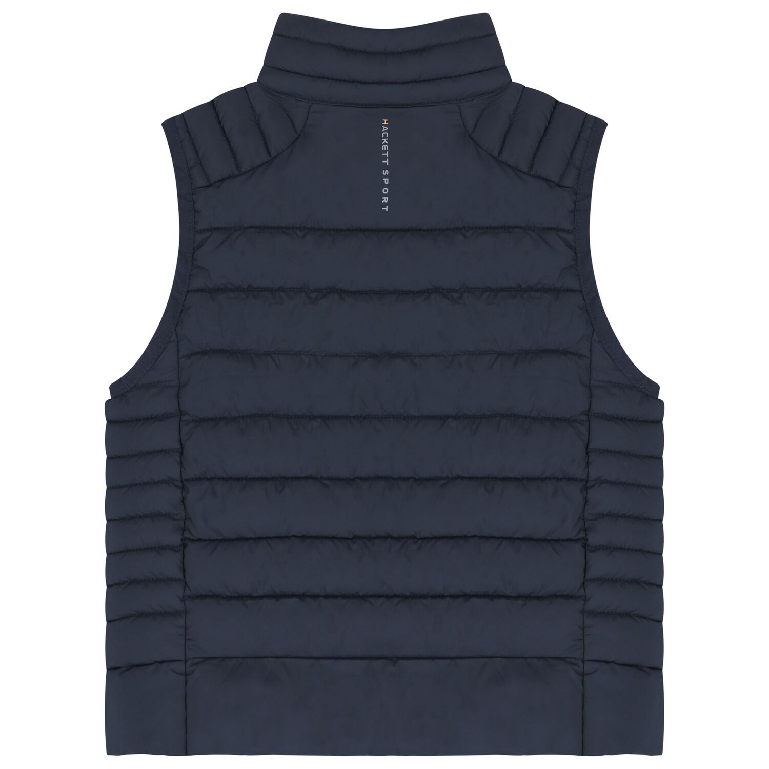 Boys Navy Blue Puffer Gilet, 1, hi-res