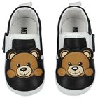 Black & White Teddy Bear Pre Walker Shoes, 1, hi-res