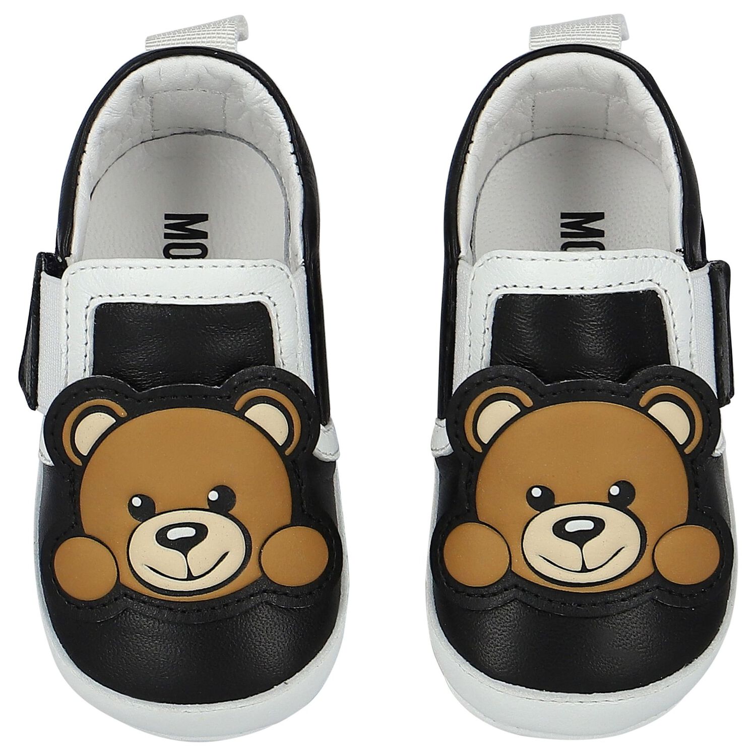 Black & White Teddy Bear Pre Walker Shoes, 1, hi-res