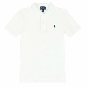 Ralph Lauren Boys White Logo Polo Shirt, 1 Boys White Logo Polo Shirt