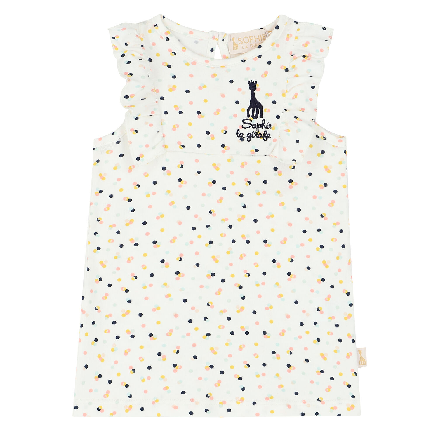 فستان بالشعار باللون العاجي, 1, hi-res