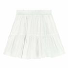 Girls White Logo Skirt, 1, hi-res