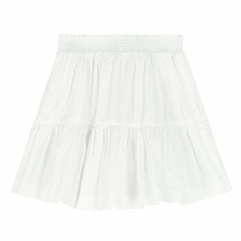 Girls White Logo Skirt