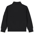 Boy Black Logo Zip Up Top, 1, hi-res