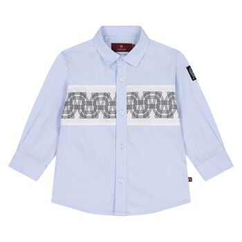 Younger Boys Blue Logo Shirt