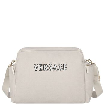 Beige Logo Canvas Changing Bag ( 28cm )