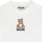 Younger White Teddy Bear Logo Tracksuit, 1, hi-res