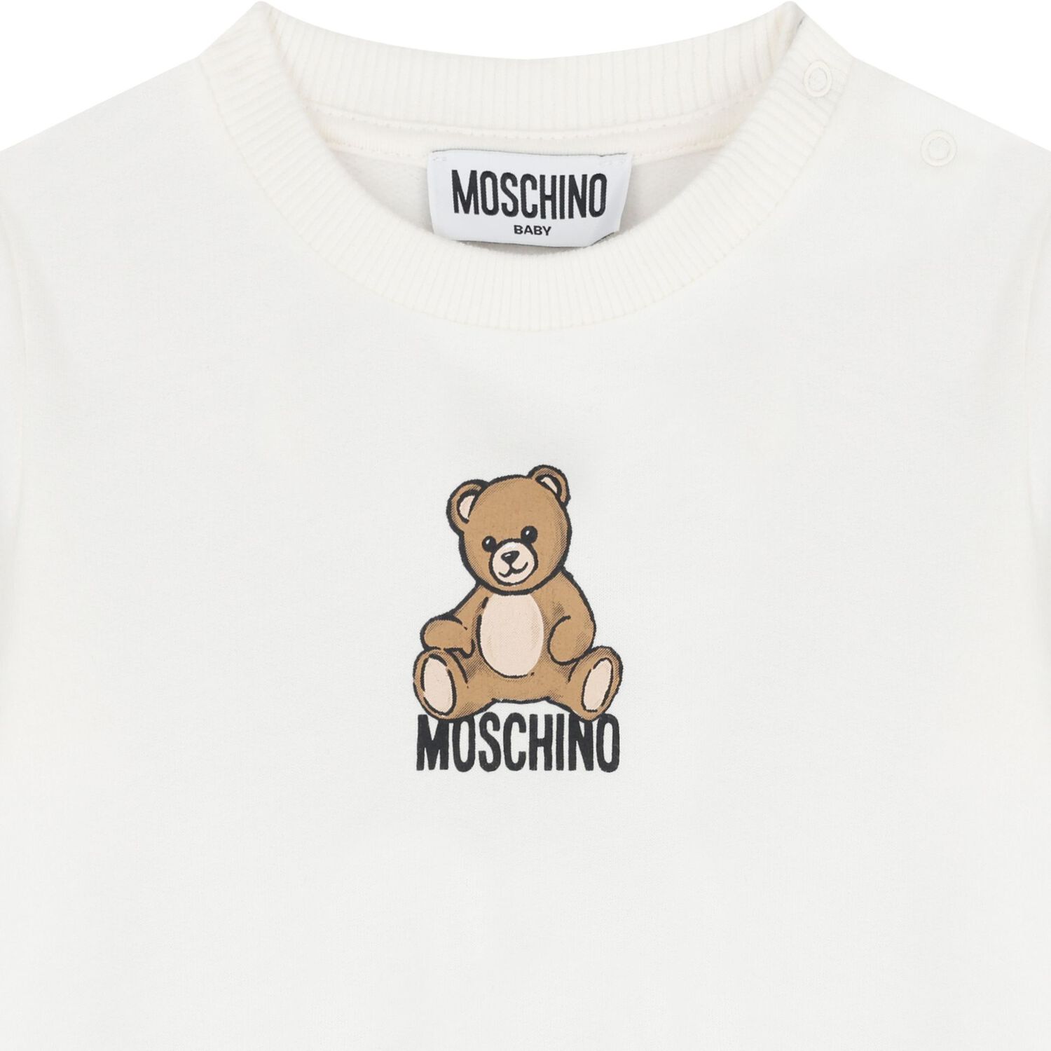Younger White Teddy Bear Logo Tracksuit, 1, hi-res
