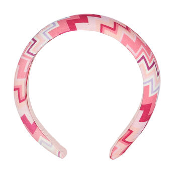 Girls Pink Zigzag Headband