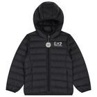 Boys Black Logo Jacket, 1, hi-res