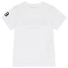 Boys White Logo T-Shirt, 1, hi-res