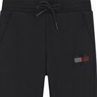 Girls Black Embellished Logo Joggers, 1, hi-res