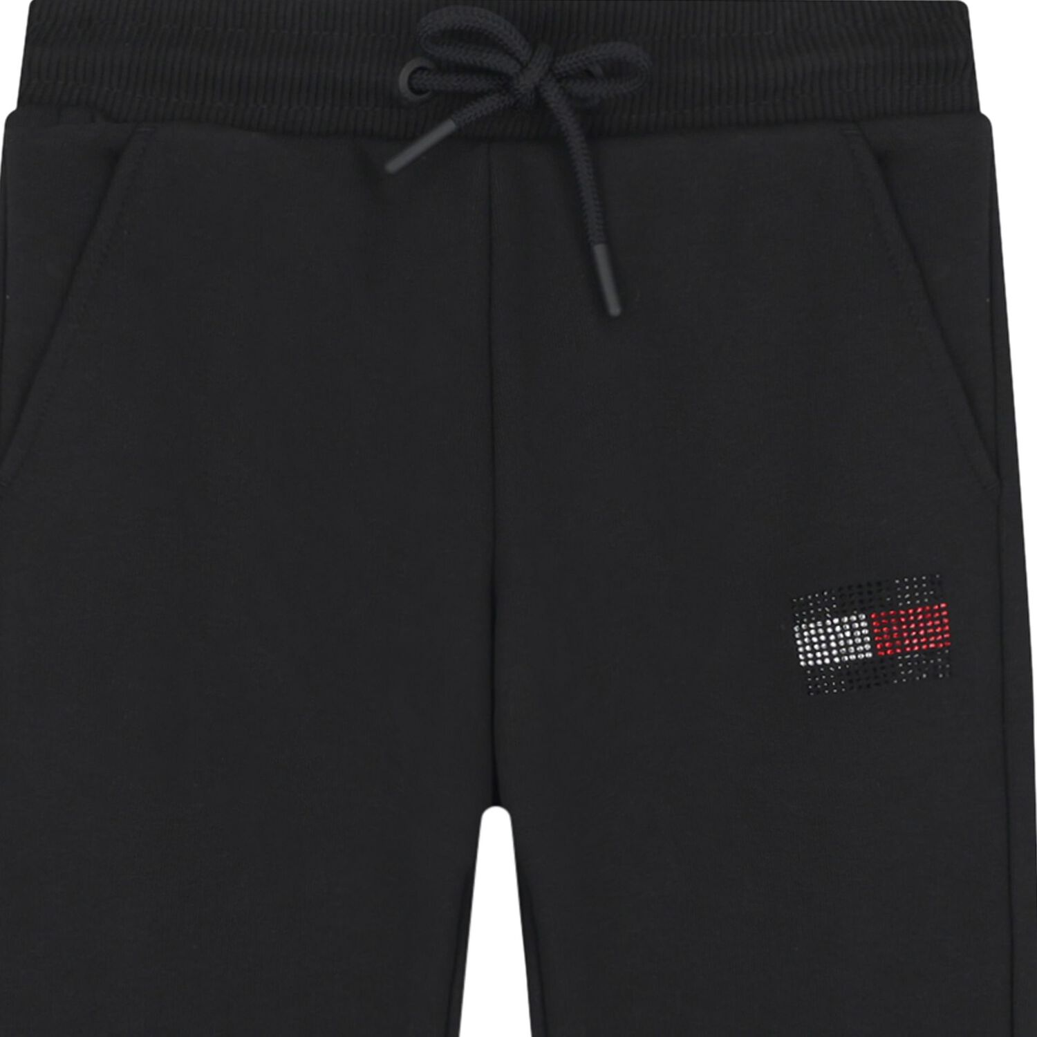 Girls Black Embellished Logo Joggers, 1, hi-res