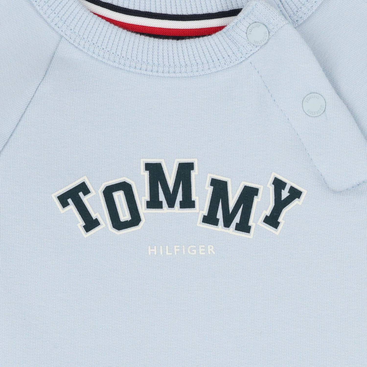 Baby Boys Blue Logo Romper , 1, hi-res