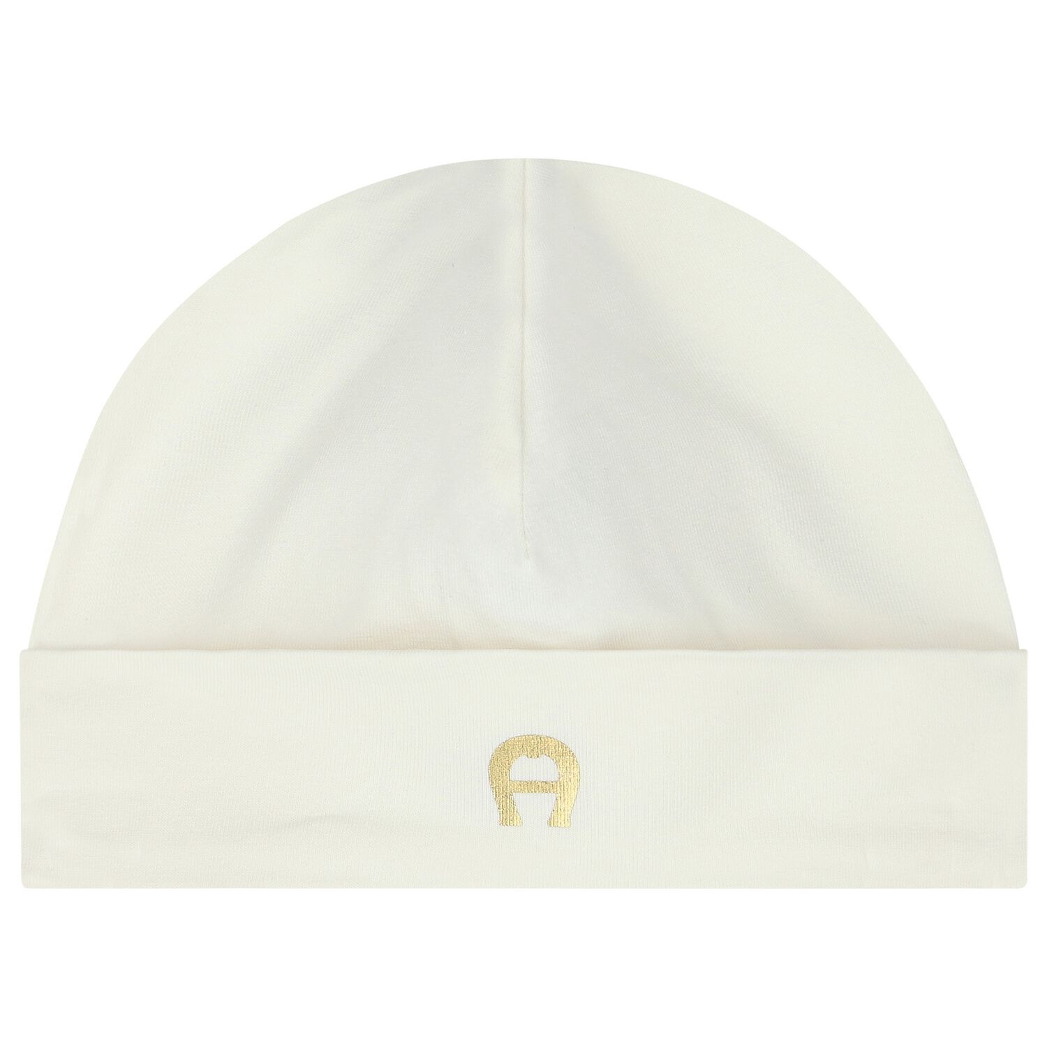 Ivory & Gold Logo Baby Hat, 1, hi-res image number null