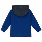 Younger Boys Blue Hooded Top, 1, hi-res