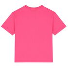 Girls Pink Embellished Logo T-Shirt, 1, hi-res