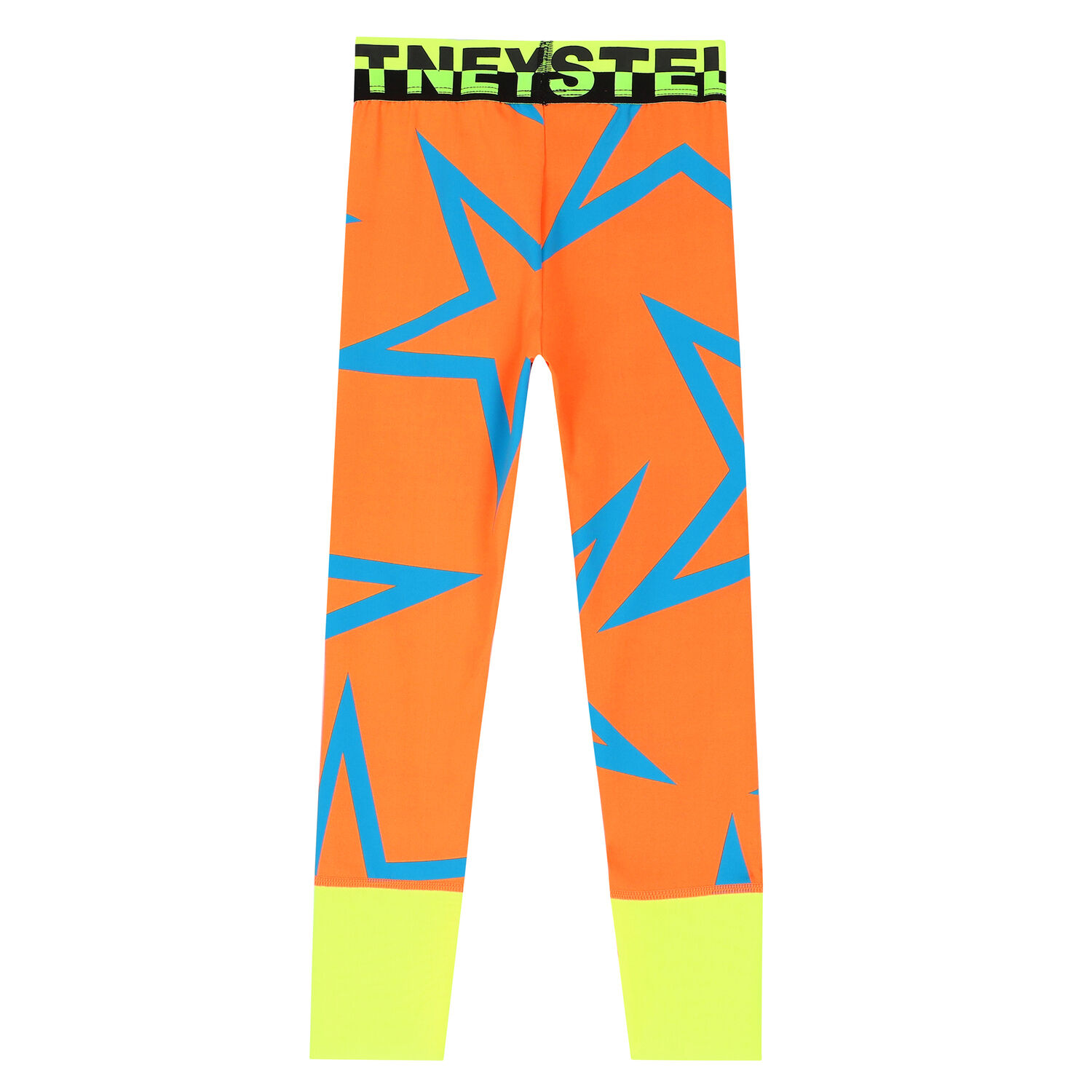 Girls Orange & Neon Sports Leggings, 1, hi-res
