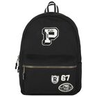 Boys Black Logo Varsity Backpack, 2, hi-res