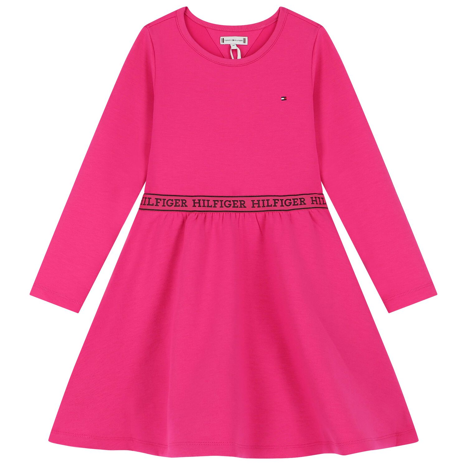 Girls Pink Logo Dress, 1, hi-res