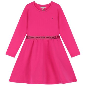 Girls Pink Logo Dress