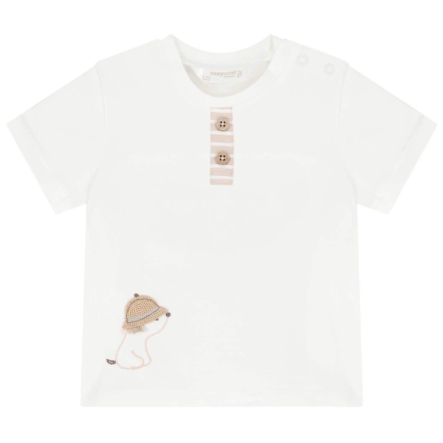 طقم شورت أولاد قطن باللون الأبيض والبيج (قطعتين) , 2, hi-res image number null