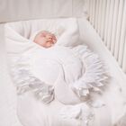 Baby Girls Ivory Swan Nest, 1, hi-res