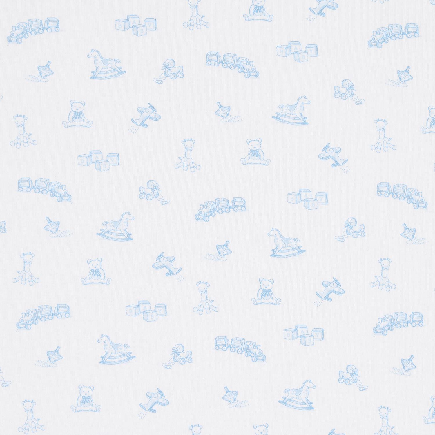 بطانيه اولاد بطبعه العاب كلاسيكيه باللون الابيض والازرق , 1, hi-res image number null