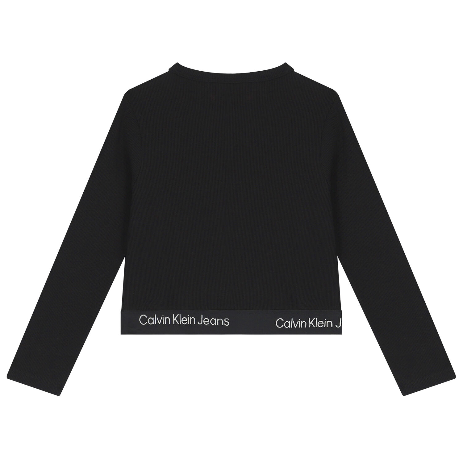 Girls Black Logo Long Sleeve Top, 1, hi-res image number null