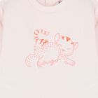 طقم بنطال بشعار النمر باللون   الوردي للفتيات , 1, hi-res