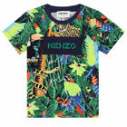 تيشيرت بالشعار باللون الأخضر للأولاد, 1, hi-res