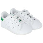 Baby Boys White Stan Smith Crib Pre Walker Shoes, 1, hi-res
